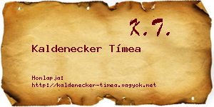 Kaldenecker Tímea névjegykártya
